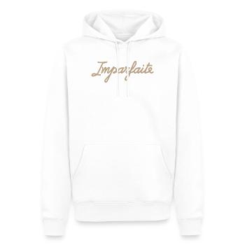 Imparfaite – Unique et fière de l’être - Sweat à capuche Premium bio Homme - blanc - Devant - Nico (187cm)