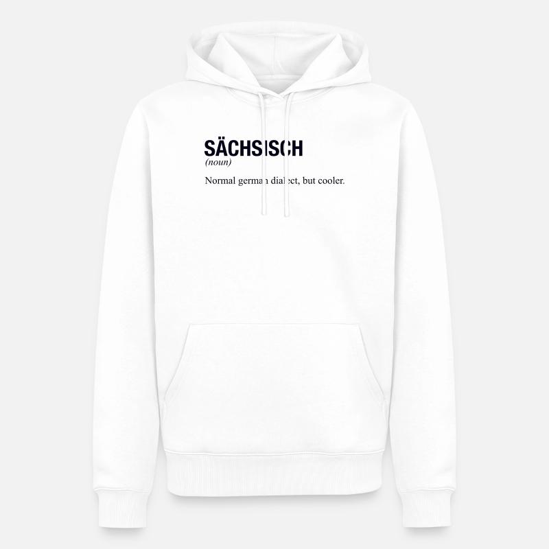 SAXON Saxe - Sweat à capuche Premium bio Homme - blanc