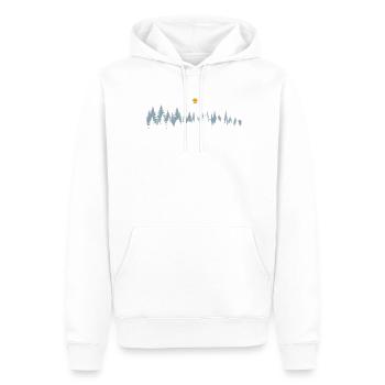 Mondscheinwald Fahrradszene - Männer Premium Bio Hoodie - Weiß - Vorne - Nico (187cm)