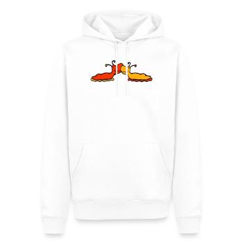 2 Schnecken Kuss Zwei Nacktschnecken Paar Liebe  - Männer Premium Bio Hoodie - Weiß - Vorne - Nico (187cm)