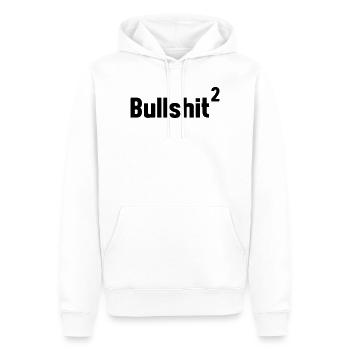 Bullshit im Quadrat - Männer Premium Bio Hoodie - Weiß - Vorne - Nico (187cm)