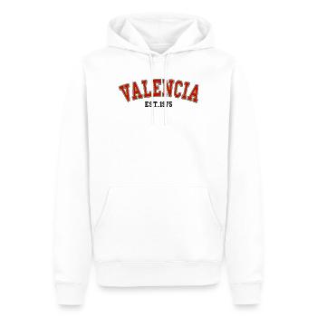 Valence Est.1975 - Sweat à capuche Premium bio Homme - blanc - Devant - Nico (187cm)
