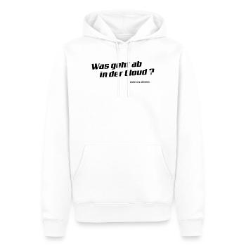 Cloud - Männer Premium Bio Hoodie - Weiß - Vorne - Nico (187cm)