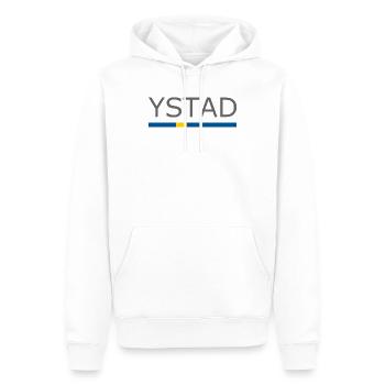 Sweden Flag - Ystad - Sverige - Schweden - Männer Premium Bio Hoodie - Weiß - Vorne - Nico (187cm)