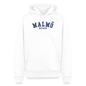 Malmö gegründet 2005 - Männer Premium Bio Hoodie - Weiß - Vorne - Nico (187cm)