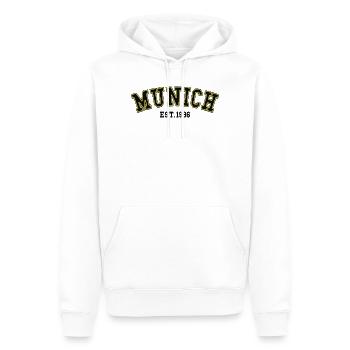 Munich Fondé en 1996 - Sweat à capuche Premium bio Homme - blanc - Devant - Nico (187cm)
