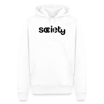 société - Sweat à capuche Premium bio Homme - blanc - Devant - Nico (187cm)