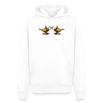 Golden Oil Lamps - Men’s Premium Organic Hoodie - white - Front - Nico (187cm)