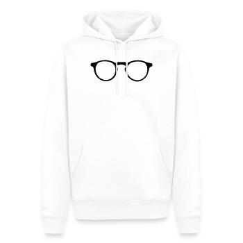 Brille - Männer Premium Bio Hoodie - Weiß - Vorne - Nico (187cm)