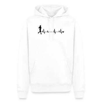 Joggerin - Männer Premium Bio Hoodie - Weiß - Vorne - Nico (187cm)