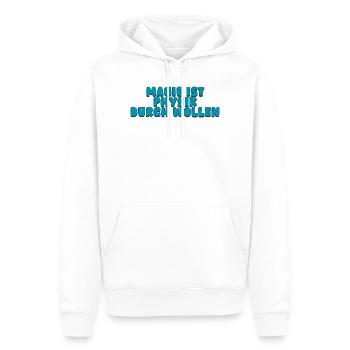 Magie ist Physik durch Wollen - Männer Premium Bio Hoodie - Weiß - Vorne - Nico (187cm)