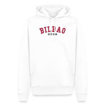 Bilbao gegründet 1966 - Männer Premium Bio Hoodie - Weiß - Vorne - Nico (187cm)