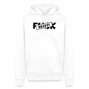 Bip de censure : Son de merde - Sweat à capuche Premium bio Homme - blanc - Devant - Nico (187cm)