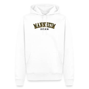 Mannheim Fondée en 2006 - Sweat à capuche Premium bio Homme - blanc - Devant - Nico (187cm)