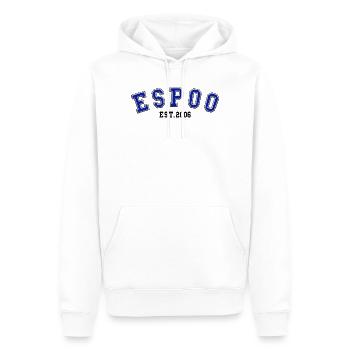 Espoo gegründet 2006 - Männer Premium Bio Hoodie - Weiß - Vorne - Nico (187cm)