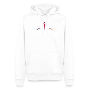 Cheerpom pom girls Mom Cheerleading - Sweat à capuche Premium bio Homme - blanc - Devant - Nico (187cm)