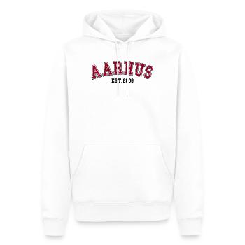 Aarhus Fondé en 2006 - Sweat à capuche Premium bio Homme - blanc - Devant - Nico (187cm)