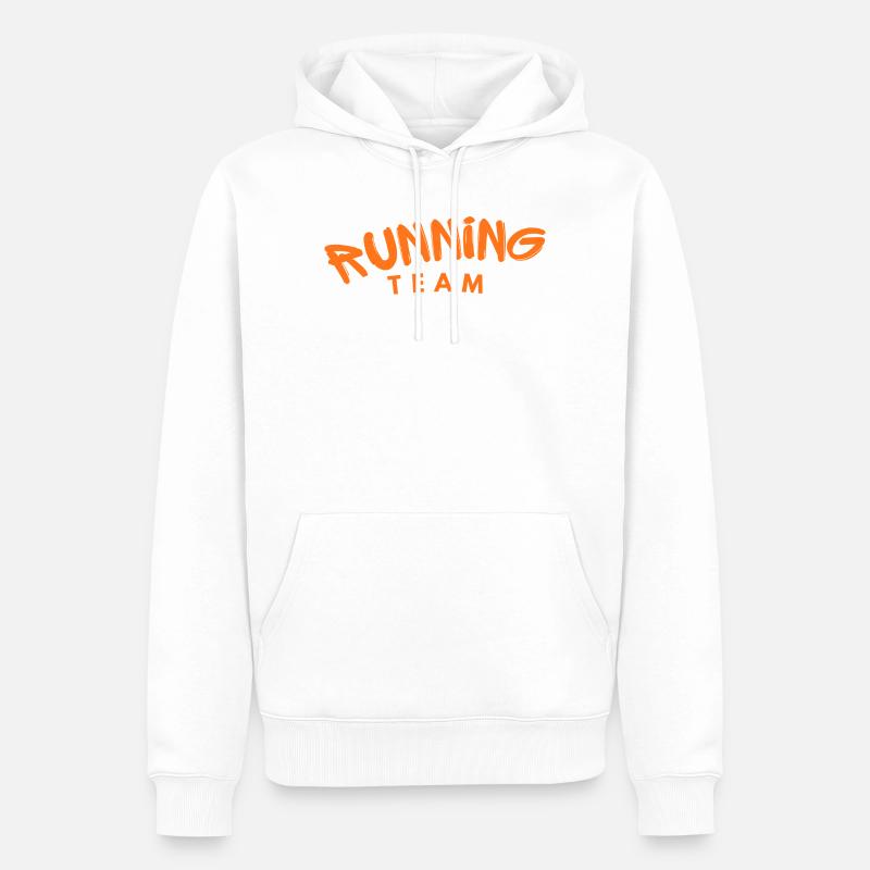 Équipe de course - Sweat à capuche Premium bio Homme - blanc