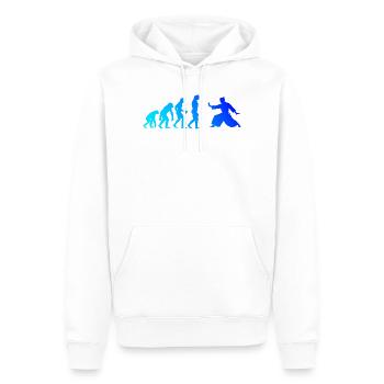 Idée cadeau d’autodéfense pour l’examen d’Aïkido - Sweat à capuche Premium bio Homme - blanc - Devant - Nico (187cm)