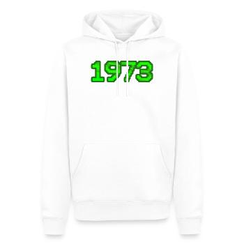 1973 - Sweat à capuche Premium bio Homme - blanc - Devant - Nico (187cm)