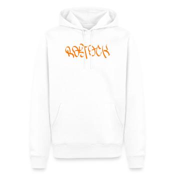 Rostock Graffiti Orange - Männer Premium Bio Hoodie - Weiß - Vorne - Nico (187cm)