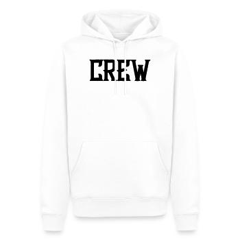 crew_schrift - Sweat à capuche Premium bio Homme - blanc - Devant - Nico (187cm)