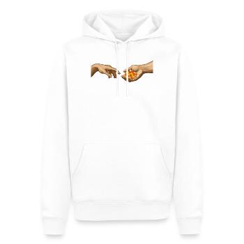 Candy Corn – Die Kreation – Lustiges Candy Corn - Männer Premium Bio Hoodie - Weiß - Vorne - Nico (187cm)