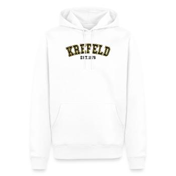 Krefeld fondé en 1976 - Sweat à capuche Premium bio Homme - blanc - Devant - Nico (187cm)