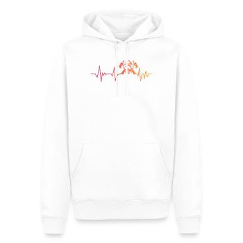 Feuerwehrmann Sunset Heartbeat Feuerwehrmann - Männer Premium Bio Hoodie - Weiß - Vorne - Nico (187cm)
