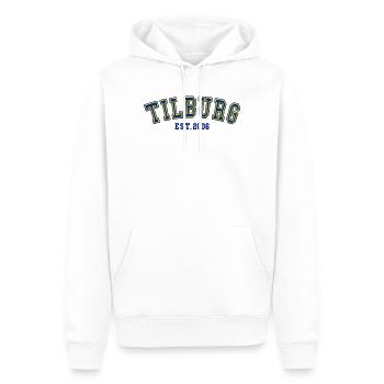 Tilburg Fondé en 2006 - Sweat à capuche Premium bio Homme - blanc - Devant - Nico (187cm)