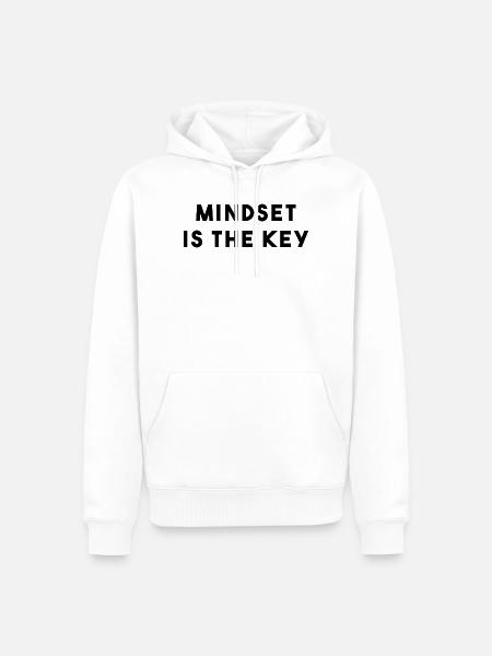Mindset Key - Männer Premium Bio Hoodie - Weiß
