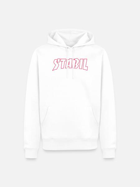 STABIL - SKATE OUTLINE - Männer Premium Bio Hoodie - Weiß