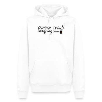 Pumpkin Spice & Everything nice - Herbstdesign - Männer Premium Bio Hoodie - Weiß - Vorne - Nico (187cm)