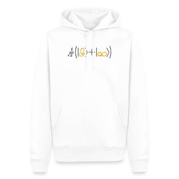 Keine Katzen wurden verletzt (für helle Hintergründe) - Männer Premium Bio Hoodie - Weiß - Vorne - Nico (187cm)