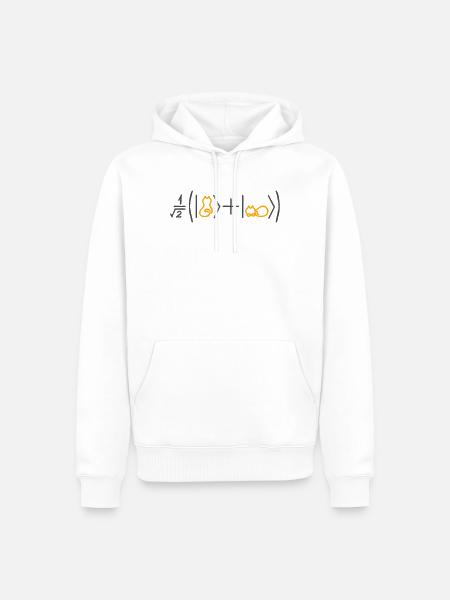 Keine Katzen wurden verletzt (für helle Hintergründe) - Männer Premium Bio Hoodie - Weiß