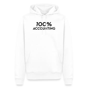 comptable / comptabilité / argent / Finance / Euro - Sweat à capuche Premium bio Homme - blanc - Devant - Nico (187cm)