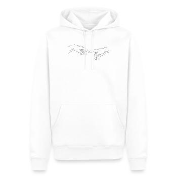 Hand of God Hand Gottes Hände Finger Michelangelo - Männer Premium Bio Hoodie - Weiß - Vorne - Nico (187cm)