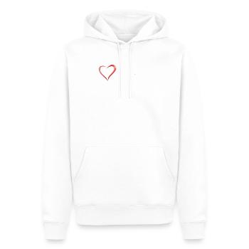 Bergamo im Herzen - Männer Premium Bio Hoodie - Weiß - Vorne - Nico (187cm)