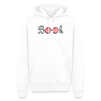 book - Sweat à capuche Premium bio Homme - blanc - Devant - Nico (187cm)