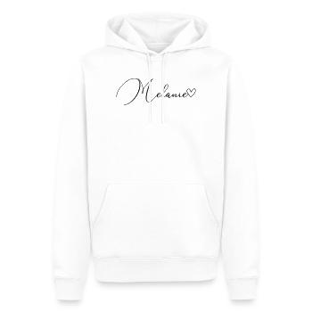 Melanie Surname First Name Girl - Men’s Premium Organic Hoodie - white - Front - Nico (187cm)