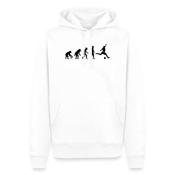 Fußball Evolution Affe lustige Designs Fan Verein - Männer Premium Bio Hoodie - Weiß - Vorne - Nico (187cm)