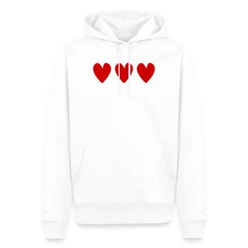 HERZ. MAMA. MUTTERTAG. FEST. ALLES GUTE ZUM GEBURTSTAG - Männer Premium Bio Hoodie - Weiß - Vorne - Nico (187cm)
