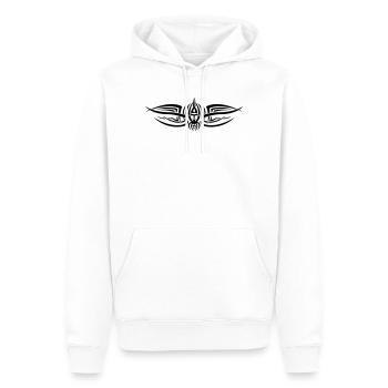 Tribal 2 par Helfspawn - Sweat à capuche Premium bio Homme - blanc - Devant - Nico (187cm)