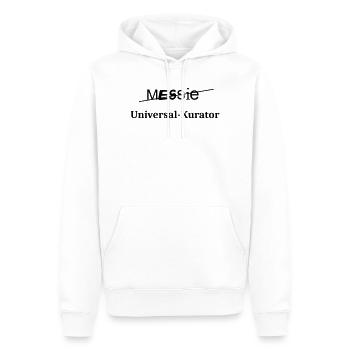 Messie - Männer Premium Bio Hoodie - Weiß - Vorne - Nico (187cm)