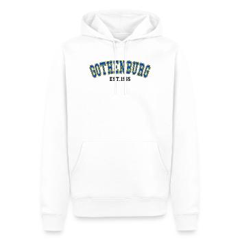 Établissement de Göteborg en 1965 - Sweat à capuche Premium bio Homme - blanc - Devant - Nico (187cm)