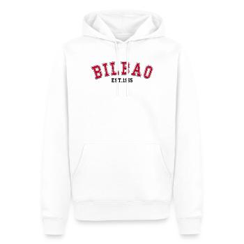 Bilbao Gegründet 1965 - Männer Premium Bio Hoodie - Weiß - Vorne - Nico (187cm)