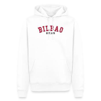 Bilbao Gegründet 1975 - Männer Premium Bio Hoodie - Weiß - Vorne - Nico (187cm)