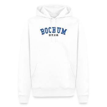Bochum Est. 1985 - Männer Premium Bio Hoodie - Weiß - Vorne - Nico (187cm)