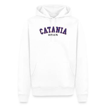 Catania gegründet 1975 - Männer Premium Bio Hoodie - Weiß - Vorne - Nico (187cm)