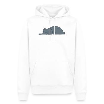 Éléphant paresseux qui fait la sieste, animal drôle et endormi - Sweat à capuche Premium bio Homme - blanc - Devant - Nico (187cm)